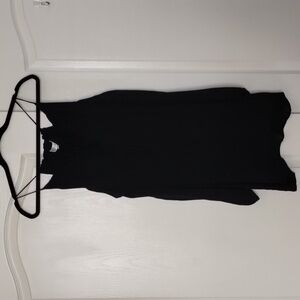 Parker silk black dress lightweight LBD size small sheer with lining